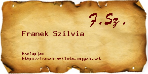 Franek Szilvia névjegykártya