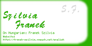 szilvia franek business card